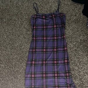 SHEIN Purple Black Slip Mini Dress